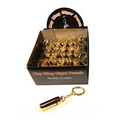 Display Box of 25 Cigar Bullet Cutter Key Chain (Gold)
